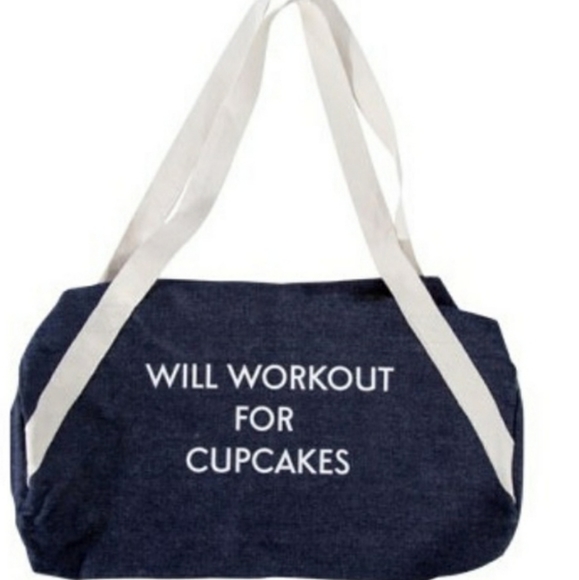 PRIVATE PARTY Handbags - Novelty Gym Bag - Will Work Out for Cupcakes